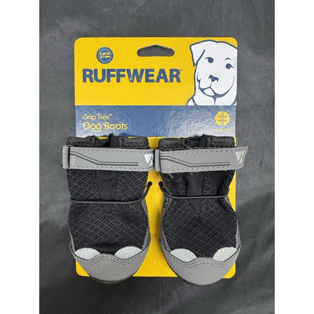 Ruffwear Grip Trex Dog Boots Obsidian Black 2.25 Inches 57 mm